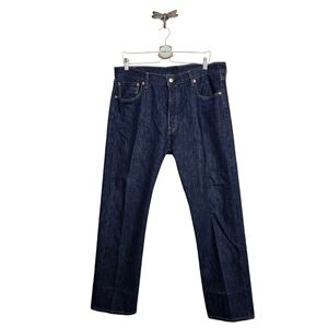 Men's 36 Levi 501 Rinse Dark Wash Original Fit Button Fly - 00501-0115